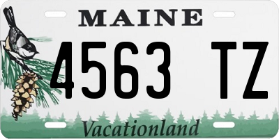 ME license plate 4563TZ