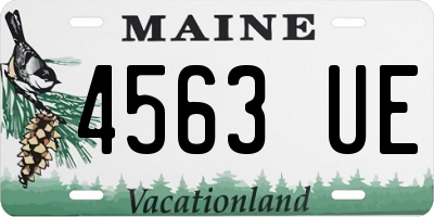 ME license plate 4563UE