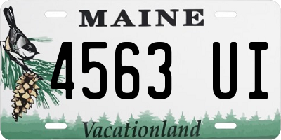 ME license plate 4563UI