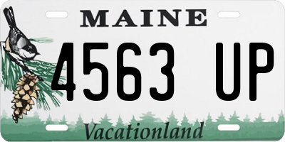 ME license plate 4563UP