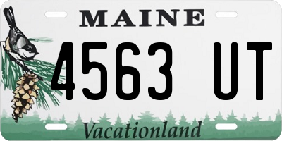 ME license plate 4563UT