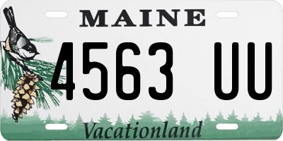 ME license plate 4563UU