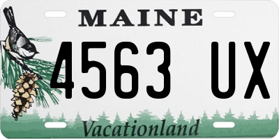 ME license plate 4563UX