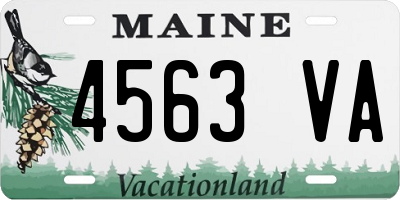 ME license plate 4563VA
