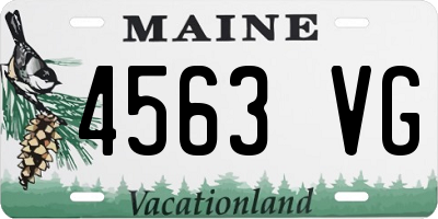 ME license plate 4563VG