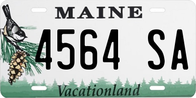ME license plate 4564SA