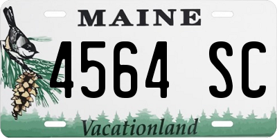 ME license plate 4564SC