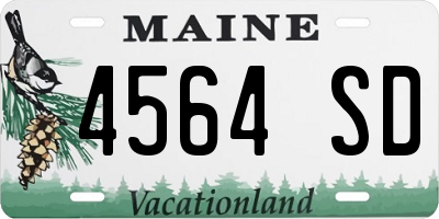 ME license plate 4564SD
