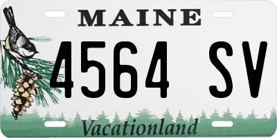 ME license plate 4564SV