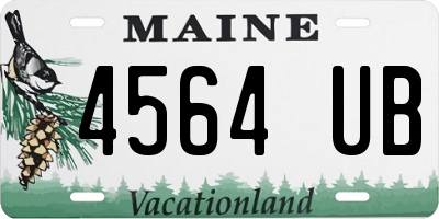 ME license plate 4564UB