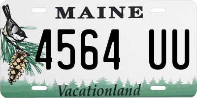 ME license plate 4564UU