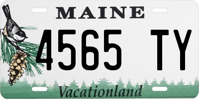 ME license plate 4565TY