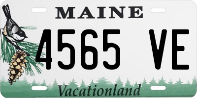 ME license plate 4565VE