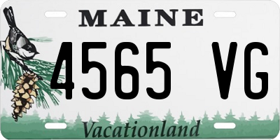 ME license plate 4565VG