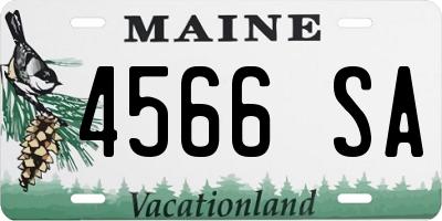 ME license plate 4566SA
