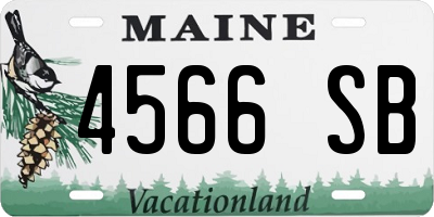 ME license plate 4566SB