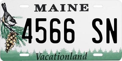 ME license plate 4566SN