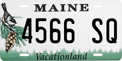 ME license plate 4566SQ