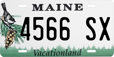 ME license plate 4566SX