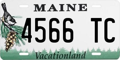 ME license plate 4566TC