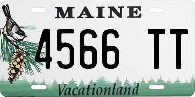 ME license plate 4566TT