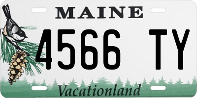 ME license plate 4566TY