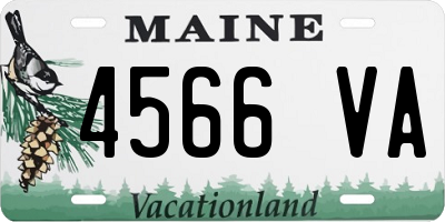 ME license plate 4566VA