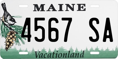 ME license plate 4567SA