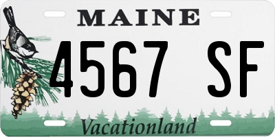 ME license plate 4567SF