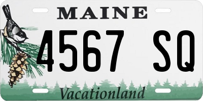 ME license plate 4567SQ