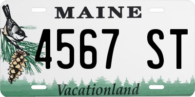 ME license plate 4567ST