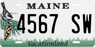 ME license plate 4567SW
