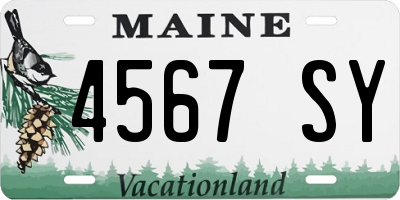 ME license plate 4567SY