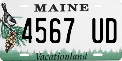 ME license plate 4567UD