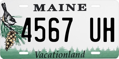 ME license plate 4567UH