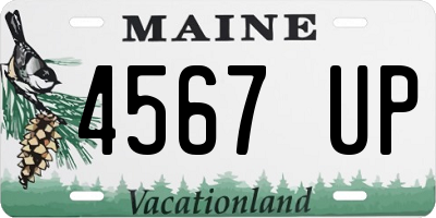 ME license plate 4567UP