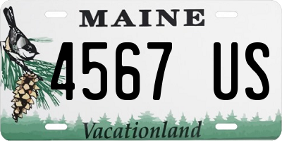 ME license plate 4567US