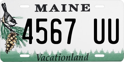 ME license plate 4567UU