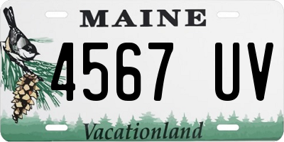 ME license plate 4567UV