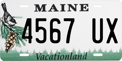 ME license plate 4567UX