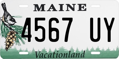 ME license plate 4567UY