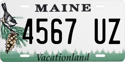 ME license plate 4567UZ