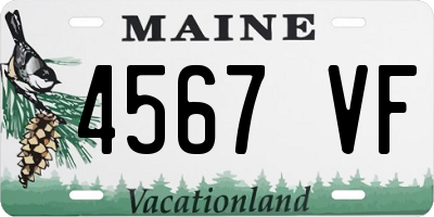 ME license plate 4567VF