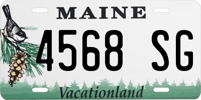ME license plate 4568SG