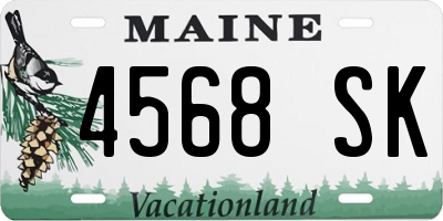 ME license plate 4568SK