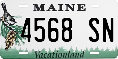 ME license plate 4568SN