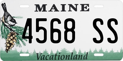 ME license plate 4568SS