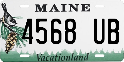 ME license plate 4568UB