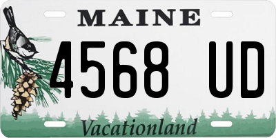 ME license plate 4568UD