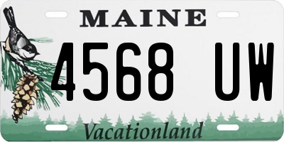 ME license plate 4568UW